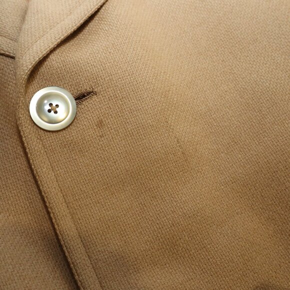 Hickey Freeman Flight Coat Mens Vintage 1973 Tan Wool? Size 50** Approx Custom - Picture 13 of 14